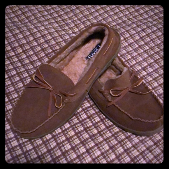 chaps moccasin slippers